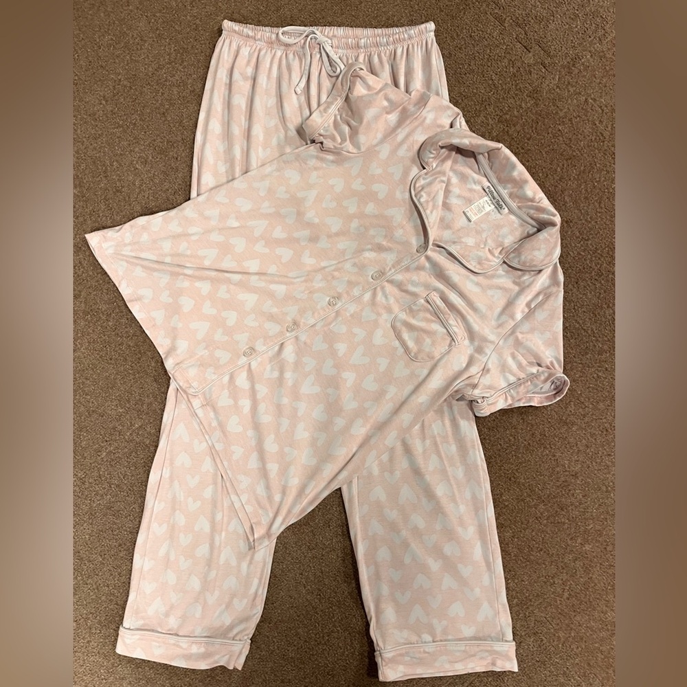 Pillow Talk 2Pc. Heart Print Pajama Set